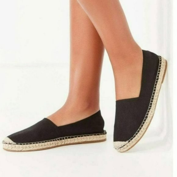 Urban Outfitters Shoes - UO Black Canvas Espadrille Flats -8